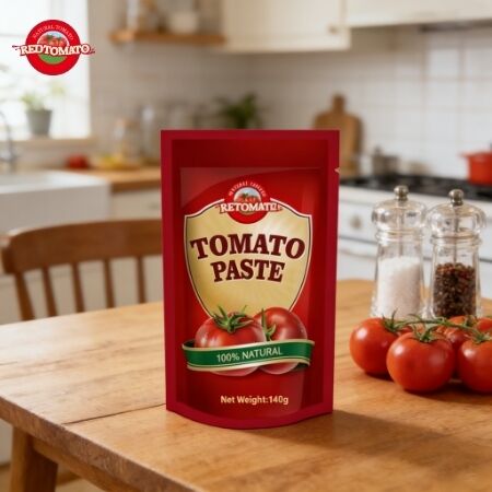 140g Stand-Up Sachet Tatlı ve Ekşi Domates Pastası 26%-28% Saflık - OEM Mümkün