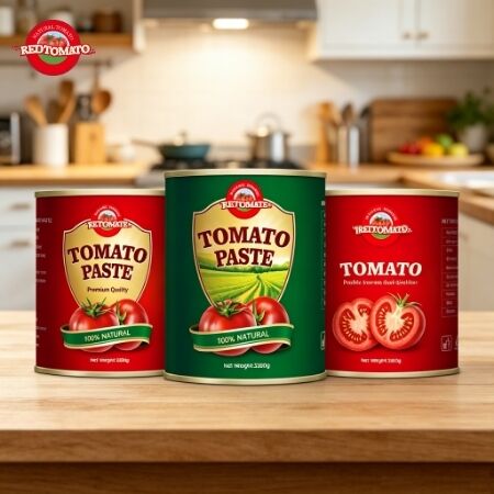 28-30% Brix'li Helal Sertifikalı 2200g Konserve Domates Salçası Konsantresi, Üstün Mutfak Kullanımı İçin