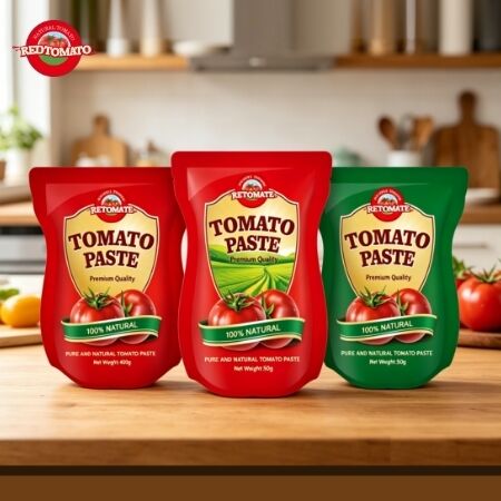 56g Stand-Up Sachet Domates Pastası Üçlü Konsantrasyonlu ve Mutfak Mükemmeliyeti İçin Sıfır Katkı maddesi