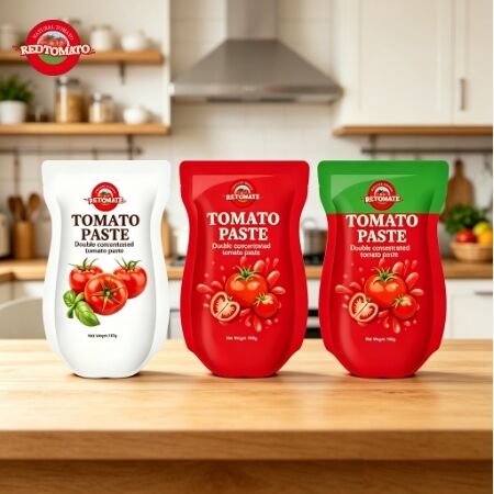 140g Stand-up Sachet Domates Pastası, 22 ila 30 saflığındaki tatlı ve ekşi lezzetli