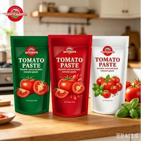 200g Üçlü Konsantrasyonlu ve ISO HACCP BRC Standartları ile Stand-Up Sachet Domates Pastası