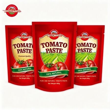 Rahat Pişirme için %30-%100 Saflıkta 400g Stand Up Poşet Domates Salçası