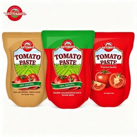 1100g Üçlü Konsantrasyonlu ve ISO HACCP BRC Standartları ile Stand-Up Sachet Domates Pastası