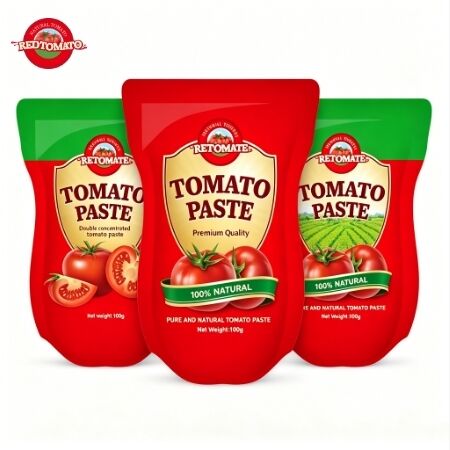 1100g Üçlü Konsantrasyonlu ve ISO, HACCP, BRC, FDA Sertifikaları olan Stand Up Sachet Domates Pastası