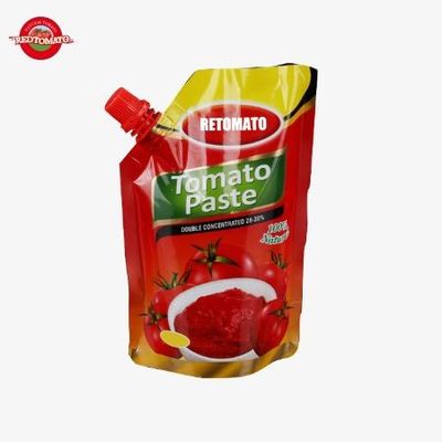 50g-500g Domates Pasta Çift Konsantrasyonlu Çubuklu Dümdüz Çuval