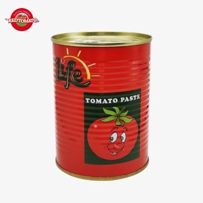 Katı Açık Kapak Konserve Domates Pasta 140g Her Teneke Çiftli Konsantre