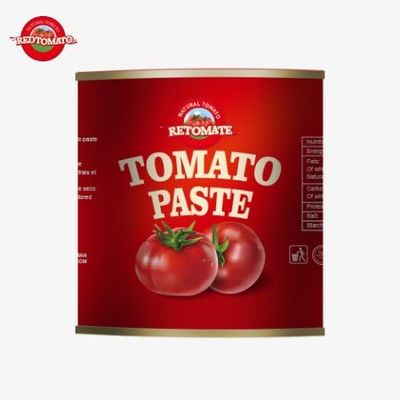 Konserve kırmızı domates pastası kutu başına 70g Katı Açık Kapak % 30-100 saflık