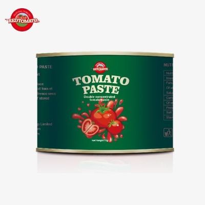 Kullanıcı dostu deneyimi için 70g kolay açılan kapağı konserve domates pastası konsantrasyonu