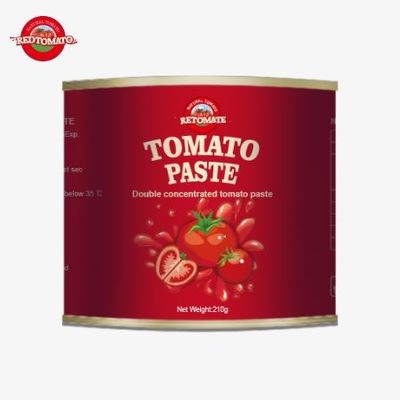 210g konserve domates pastası, ISO HACCP BRC ve FDA tarafından belirlenen üretim standartlarına uyuyor