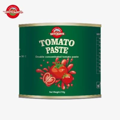 210 gram domates pastası ISO HACCP BRC ve FDA'ya uygun.