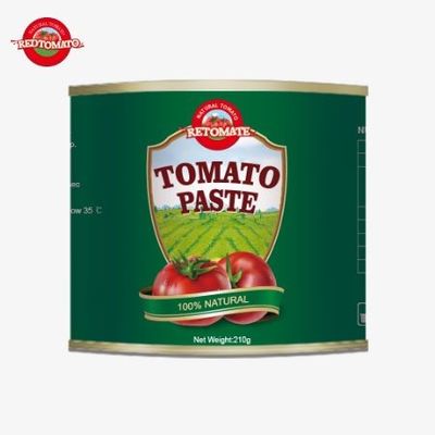 Çin Fabrikası OEM 210g Canend Domates Pastası ISO HACCP ve FDA tarafından belirlenen üretim standartları