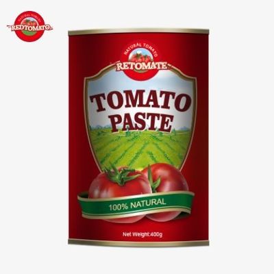 ISO HACCP BRC ve FDA'nın standartları da dahil olmak üzere 400 gram domates pastası kutuları