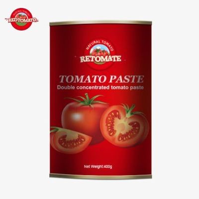 400 gram domates pastası ISO, HACCP BRC ve FDA'nın üretim standartlarına uygun.