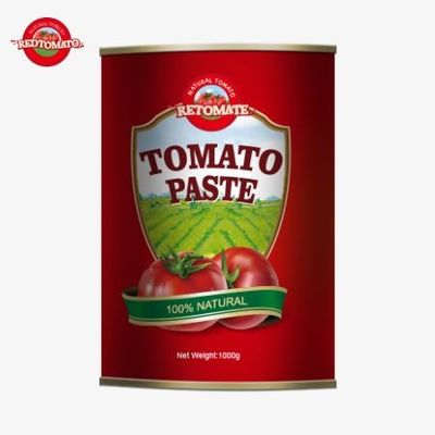 Yüksek kaliteli 1000g teneke konserve domates pastası üreticisi OEM hizmetleri sunar