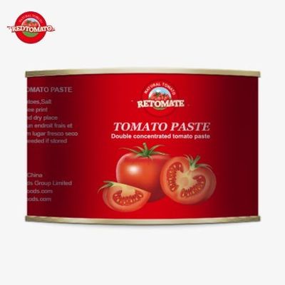 Premium 2200g Konserve Domates Ürünü Afrika Müslüman Mutfağı için Halal Olarak Sertifikalı Konsantre Domates Pasta