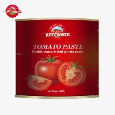Her biri 4500g'lık ve 28-30 Brix konsantrasyonu olan toplu paketlerde paketlenmiş 2024 için yüksek kaliteli domates pastası