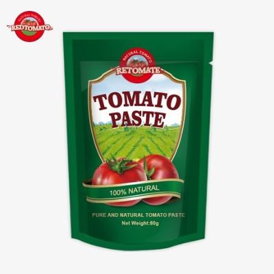 80 gramlık iki katlı domates pastası % 30 ila % 100 arasında saflık düzeyleri ile sunuluyor.