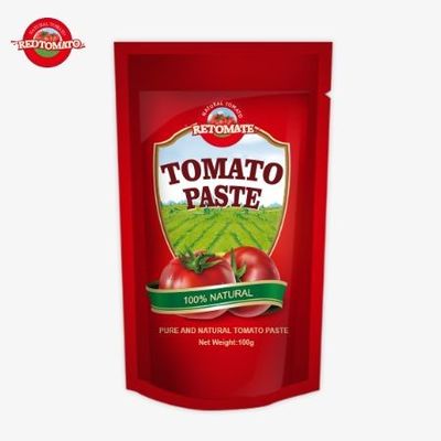 İyi Kalite Çin Fabrikası 100g Stand Up Sachet Domates Pastası