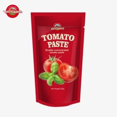 FDA Sertifikası Stand-Up Saçta 200g Çift Konsantre Domates Pastası