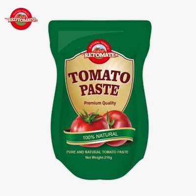 210 gramlık domates pastasının üretimi ISO HACCP BRC ve FDA üretim standartlarına uyuyor.