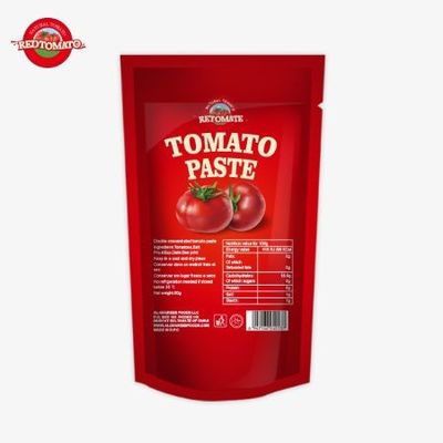 ISO Pocket Tomato Paste 227g %30 ila %100 arasında değişen saflıkta çift yoğun domates pastası