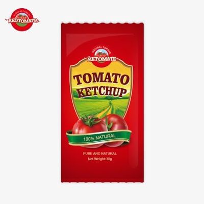 OEM 30g Domates Ketçap Torbası Saf Doğal Aromalı ISO HACCP BRC ve FDA Standartlarına Uygun