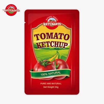 ISO HACCP FDA Sertifikası Sağlamak için Fabrika Özel 50g S Sachet Ketçap En Çok Satılan Dünya