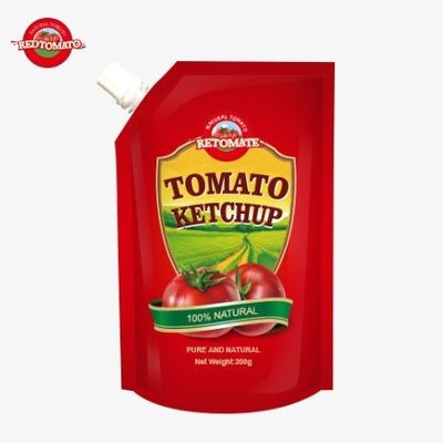 OEM 200g saf doğal lezzetli ketçap, Çin için mükemmel