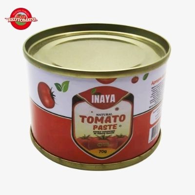 INAYA 70g Konserve Domates Pastası Sert Açık Kapak Brix28-30% Marka ve Paketleme Tasarımı Sağlayın