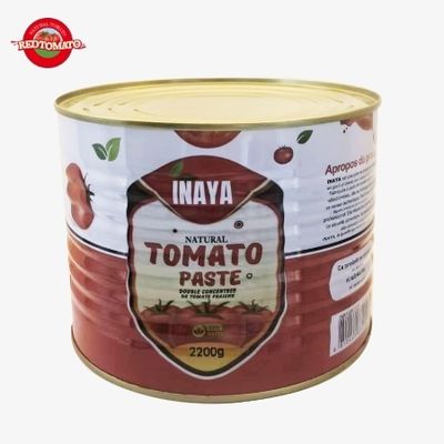 INAYA 2200g Brix'e yoğunlaşmış sert açık kapaklı konserve domates pastası 28% 30% Paketleme Tasarım Hizmetleri ile kullanılabilir.